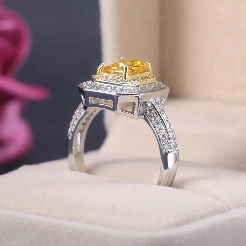 New Luxury 925 Silver Beautiful Diamond Ring - Picture 4 of 6